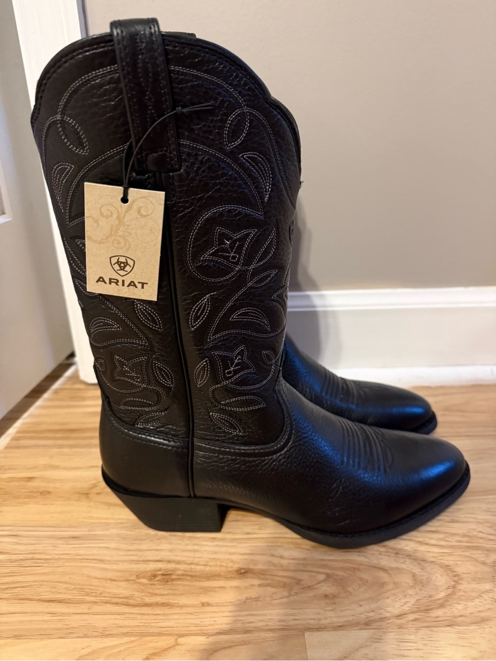 Ariat Black Embroidered Leather Western Boots
